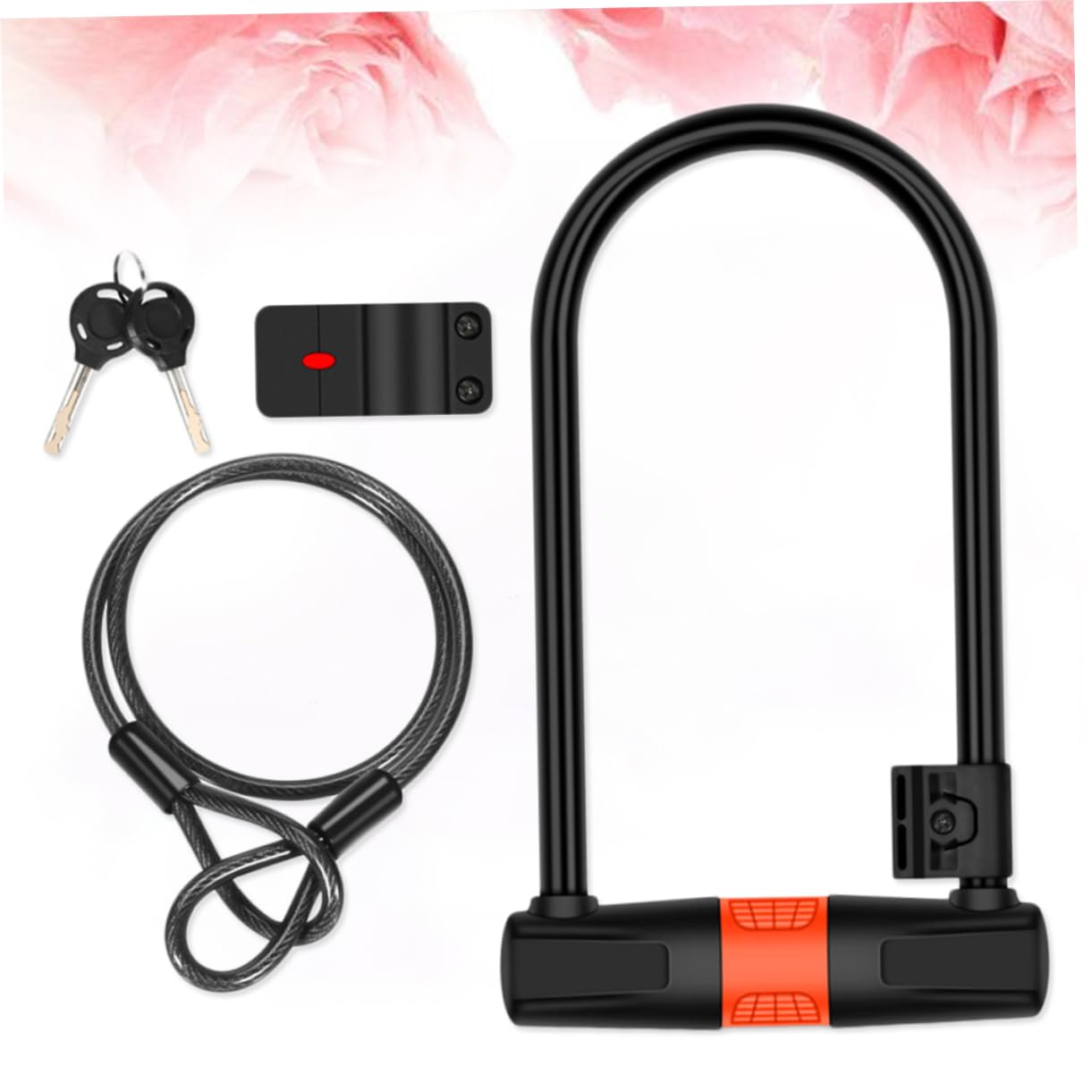 Lucchetto Catena Antifurto Per Bici Moto Barra Di Bloccaggio in Acciaio Legato Cavo in Acciaio Resistente Chiave Inclusa Accessori Per Mountain Bike e Biciclette Elettriche
