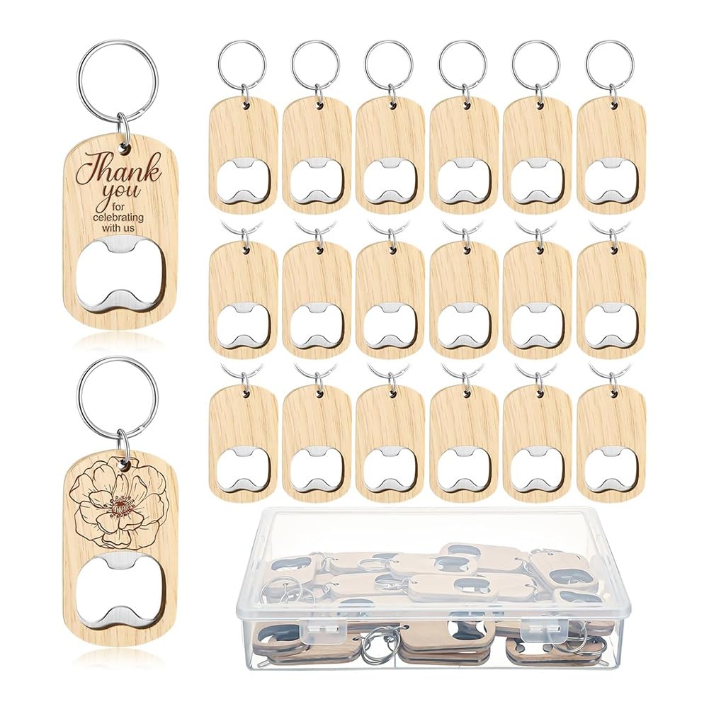 Porte-clés en bois inachevé avec surface lisse pour bricolage