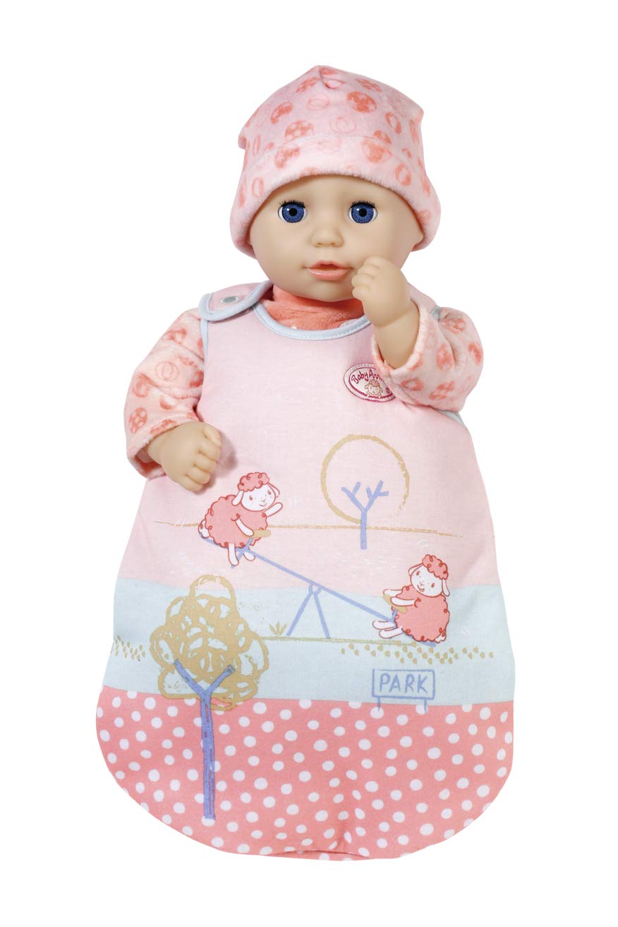 BABY Born Doll Sleeping Bag - Pink Sleeping Bag With Ruffles And Fastening - High-Quality Doll Accessories - Suitable For All 36 Cm & 43 Cm Dolls