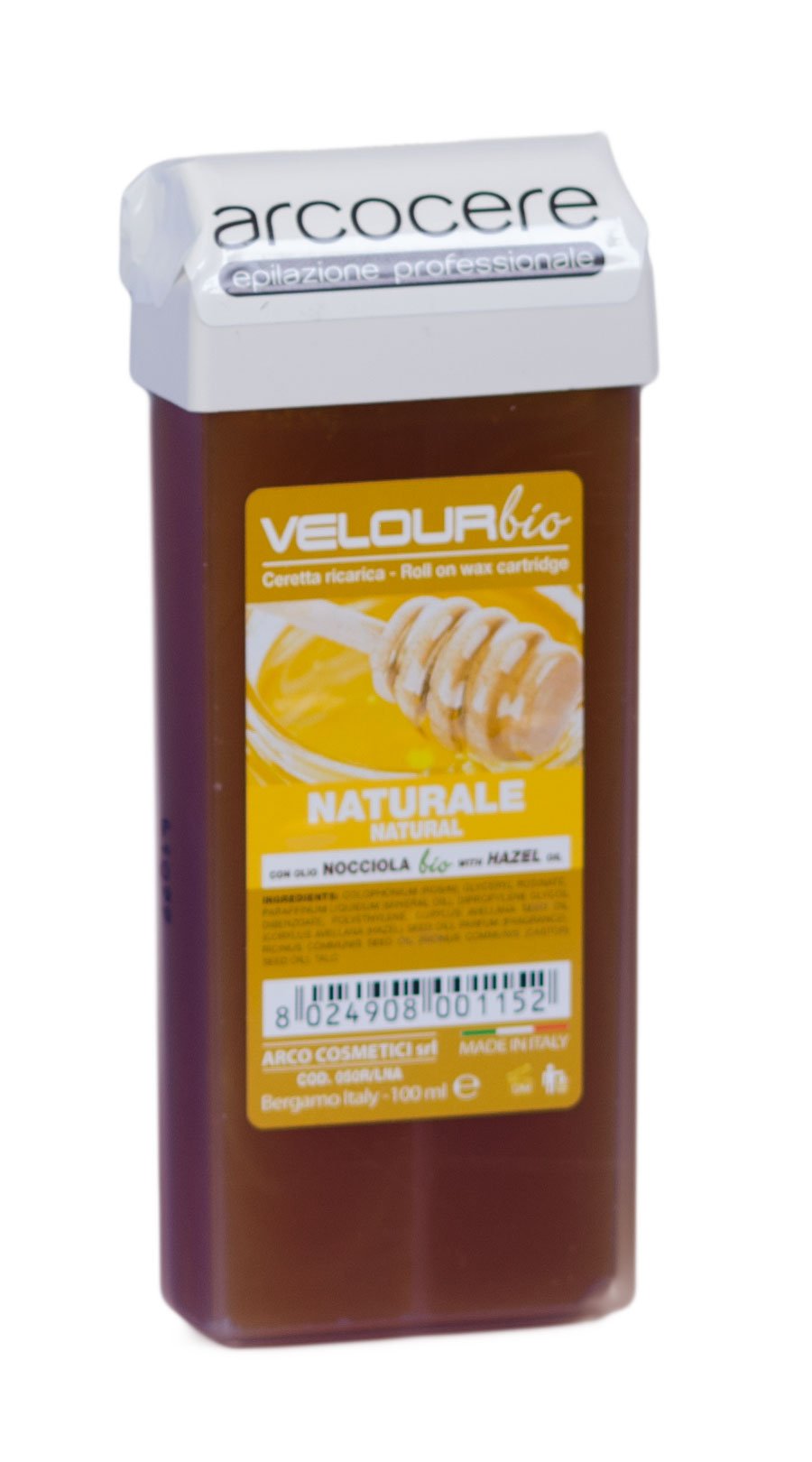 3 x "NATURAL-honey" ROLL-ON WAX CARTRIDGE 100ml, roller, hair removal wax, depilatory, refill