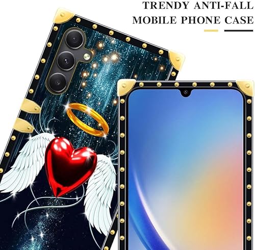 Miniatura 2 de Funda compatible con Samsung Galaxy A54 5G, alas de corazón para mujeres y niñas, TPU suave a prueba de golpes, funda protectora para Samsung Galaxy