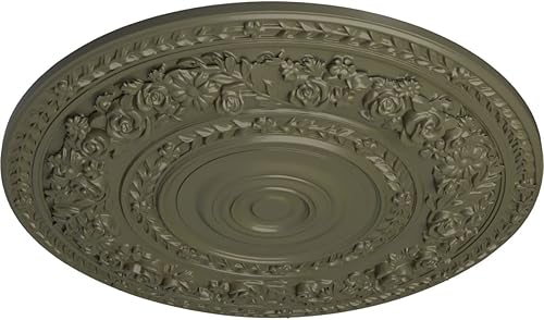 Vista 42 de Ekena Millwork CM33RO Medallón de techo de rosa, 33 7/8 pulgadas de diámetro exterior x 2 3/8 pulgadas P