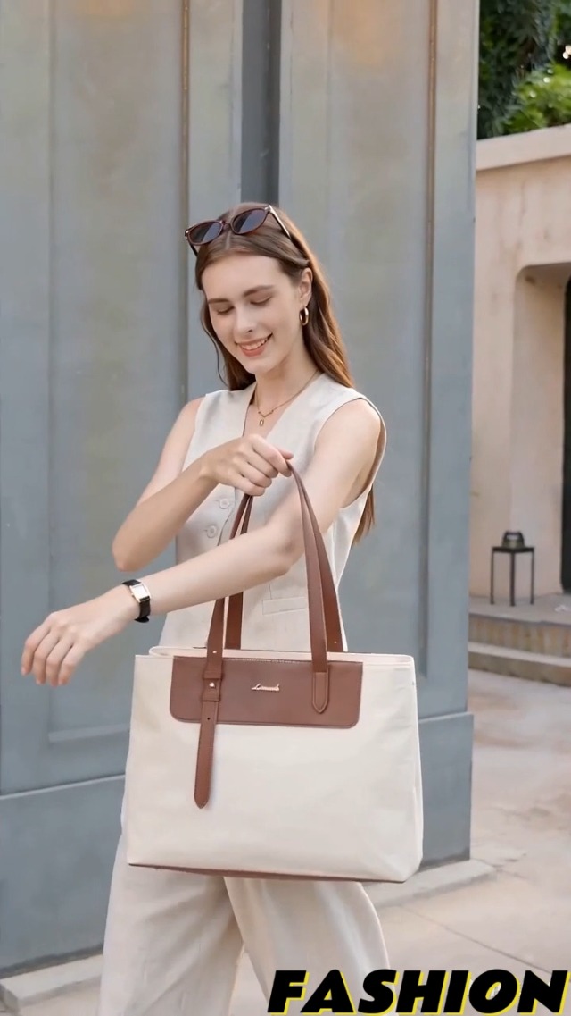 Bolso Tote para Laptop de Mujer 15.6 Pulgadas Resistente al Agua miniatura 7