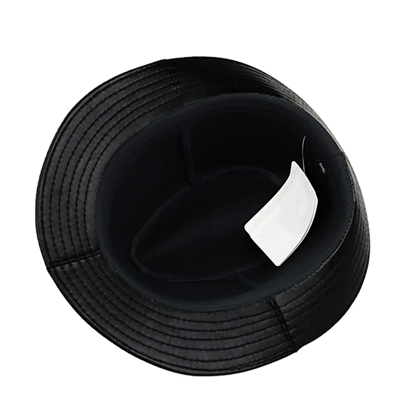 Sombreros de invierno, cuero jazz gorra hombres piel de oveja top sombrero ala de panama fiesta jugador de bolos