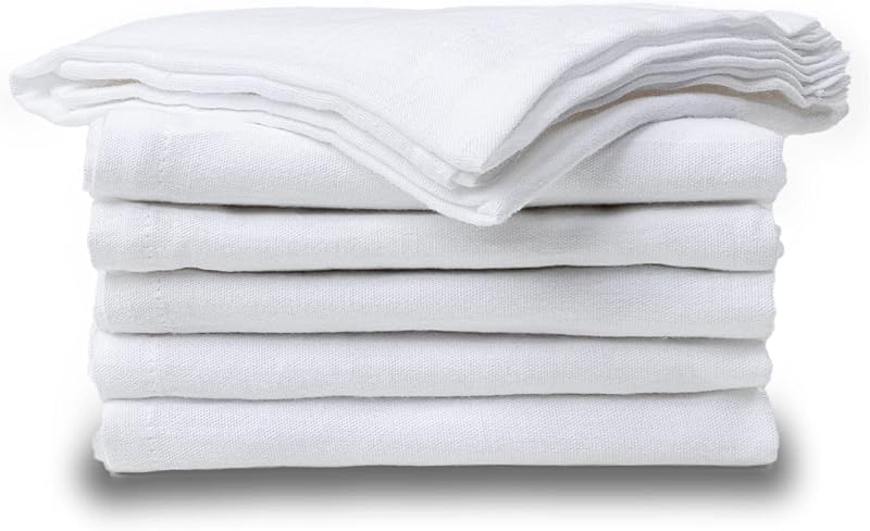 Cosy House Collection 6-Pack Kitchen Flour Sack Towels | 100% Cotton - 27" x 27" Reusable Dish Towels - Multi-Purpose, Versatile, & Absorbent