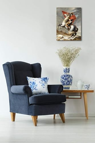 Miniatura 8 de Wieco Art Napoleón cruzando los Alpes de Jacques-Louis David pinturas al óleo Reproducción de impresiones abstractas HD Decoración de pared, obra de