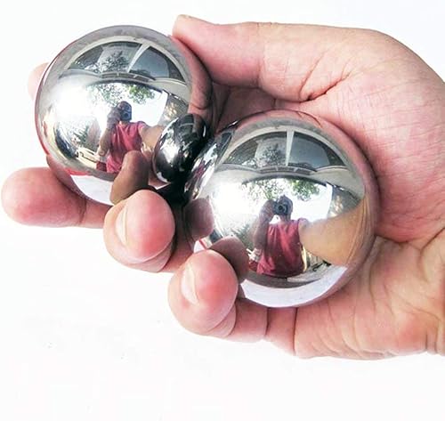Miniatura 2 de Bolas de acero inoxidable de 1.9 pulgadas con bolsa de transporte. Pelotas de salud de masaje chino para terapia de ejercicio de mano y alivio del