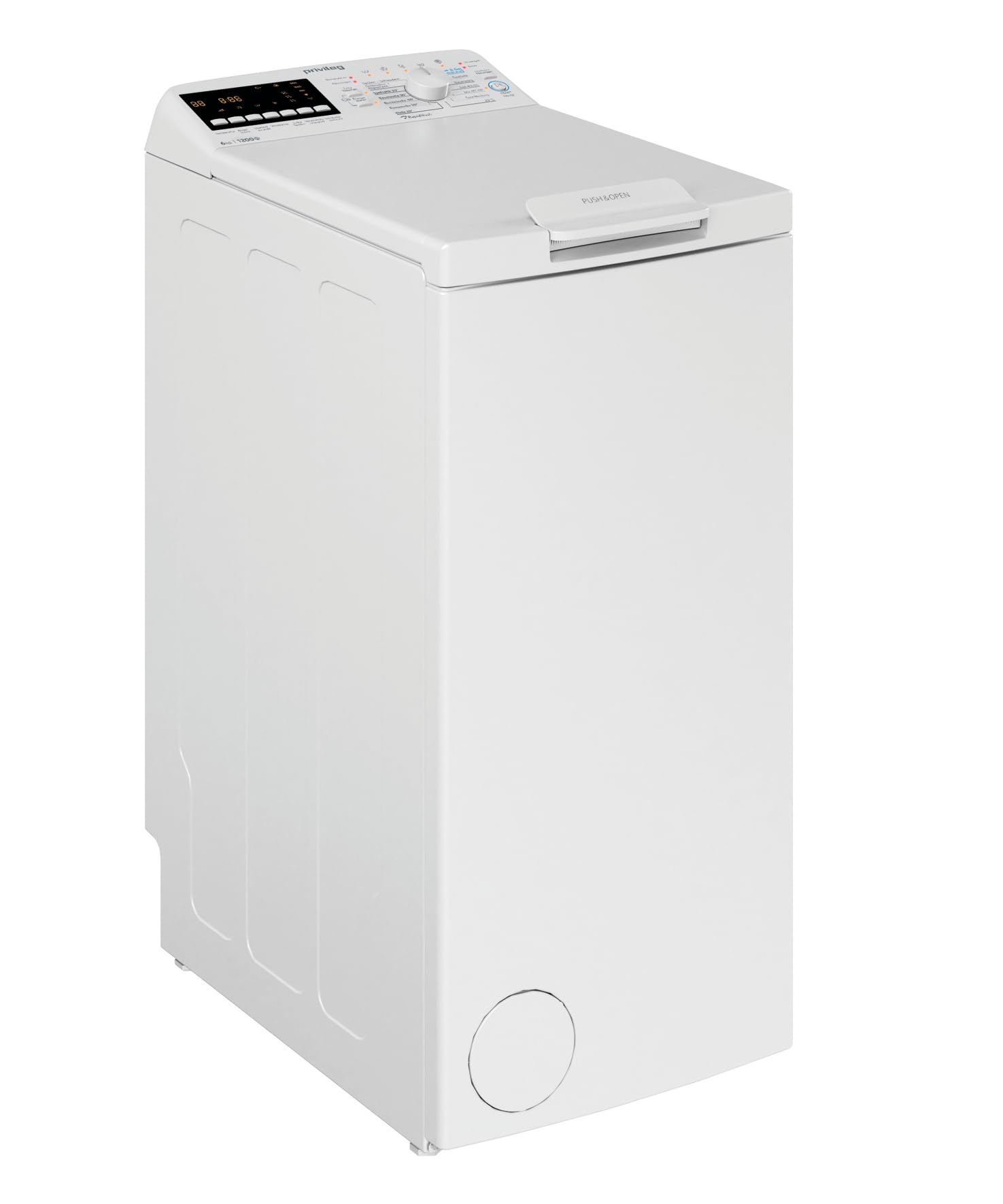 Privileg PWT Class B6S6 N Waschmaschine Toplader, 1200 UpM, 6 kg, EEK B, Mehrfachwasserschutz+, Turn&Go Programm, SoftOpening