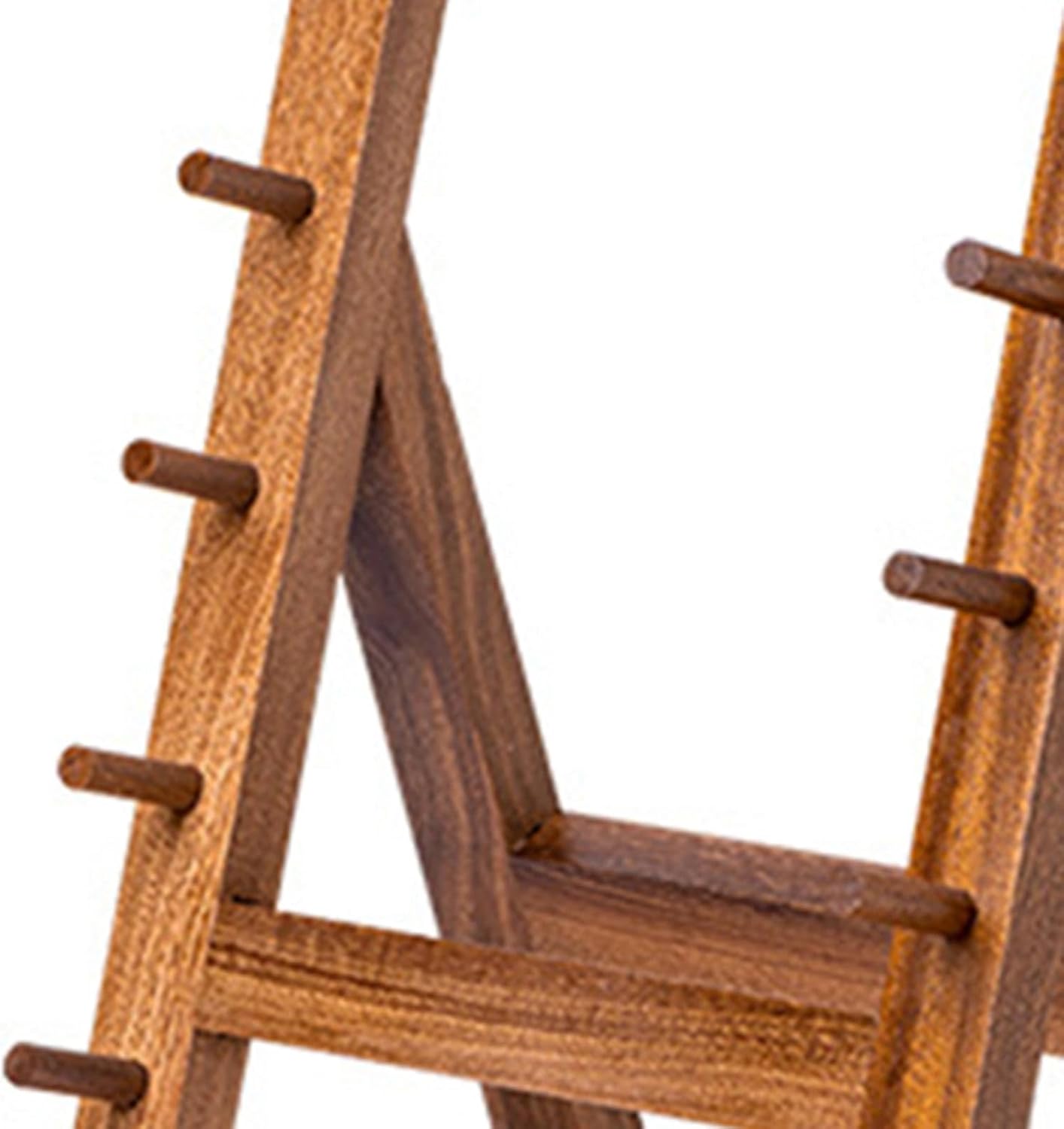 Salmon Knife Shelf, Multitool Storage Shelf Dagger Stand, Kitchen Knife Holder for Cabinets Desktop Cuisine Shop Dining Table, Brown 6 Layer