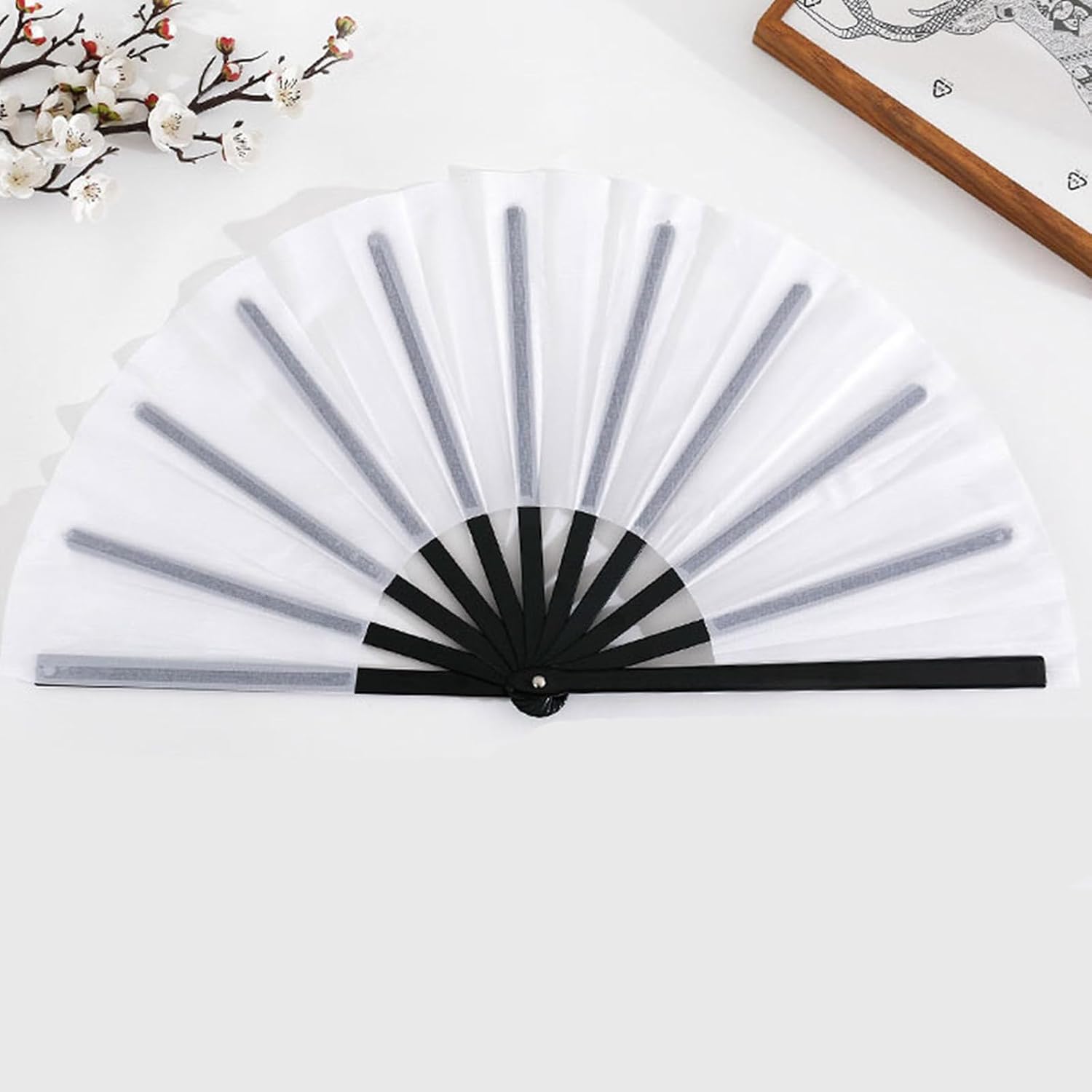 Chinese Folding Fan Retro Handheld, Large Folding Hand for Dancing Cosplays Party Wedding Decorations Handheld Foldable