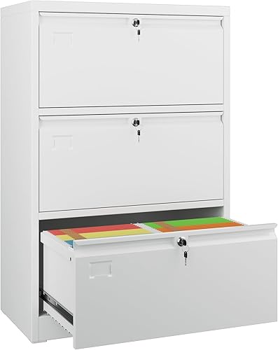 Vista 33 de SUXXAN Archivador de 4 cajones, gabinete de almacenamiento vertical de metal con cerradura, archivador vertical de acero para oficina y hogar