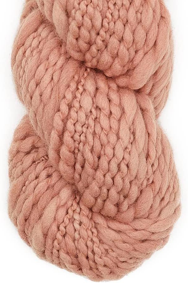 Kinua Flame - 100% Handspun Fine Peruvian Junin Wool Yarn Naturally Dyed 100 Grams Bulky Weight - Heavenly Soft and Warm - Perfect for Crocheting and Knitting (Pearl Rose Flame)