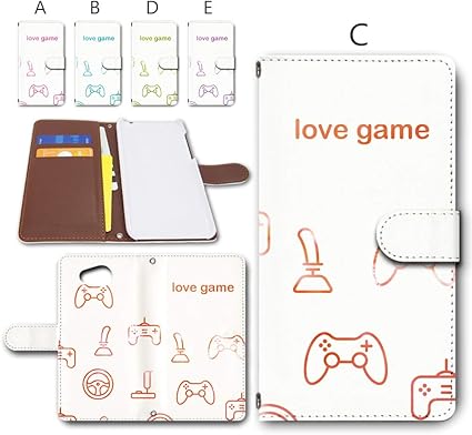 Amazon Co Jp Android One 507sh 手帳型 ケース カメラ穴搭載 ダイアリー スマホケース スマホカバー レザー製 Love Games ゲームアイコン柄 デザインc ホワイト オレンジ アンドロイドワン Sharp シャープ Electronics