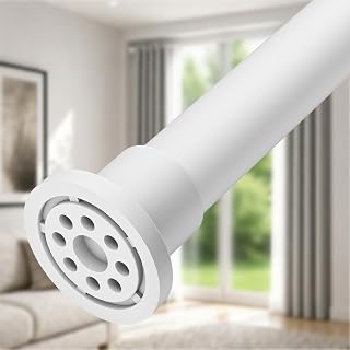ALLZONE Heavy Duty Tension Curtain Rod for Window, 83-123 In., Secure Lock
