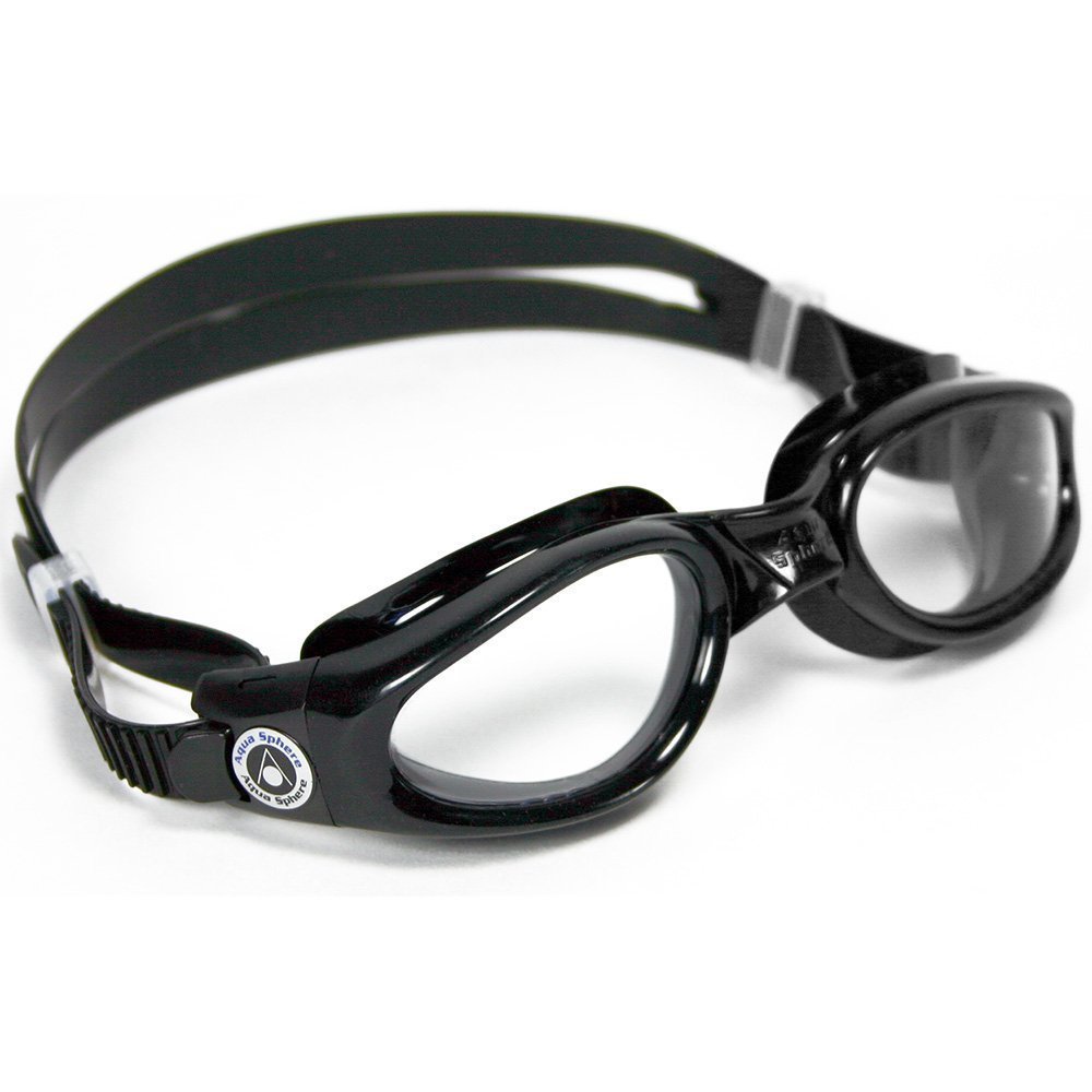 Aqua LungSPHERE Kaiman Regular Fit Goggles, Clear Lens/Black Frame