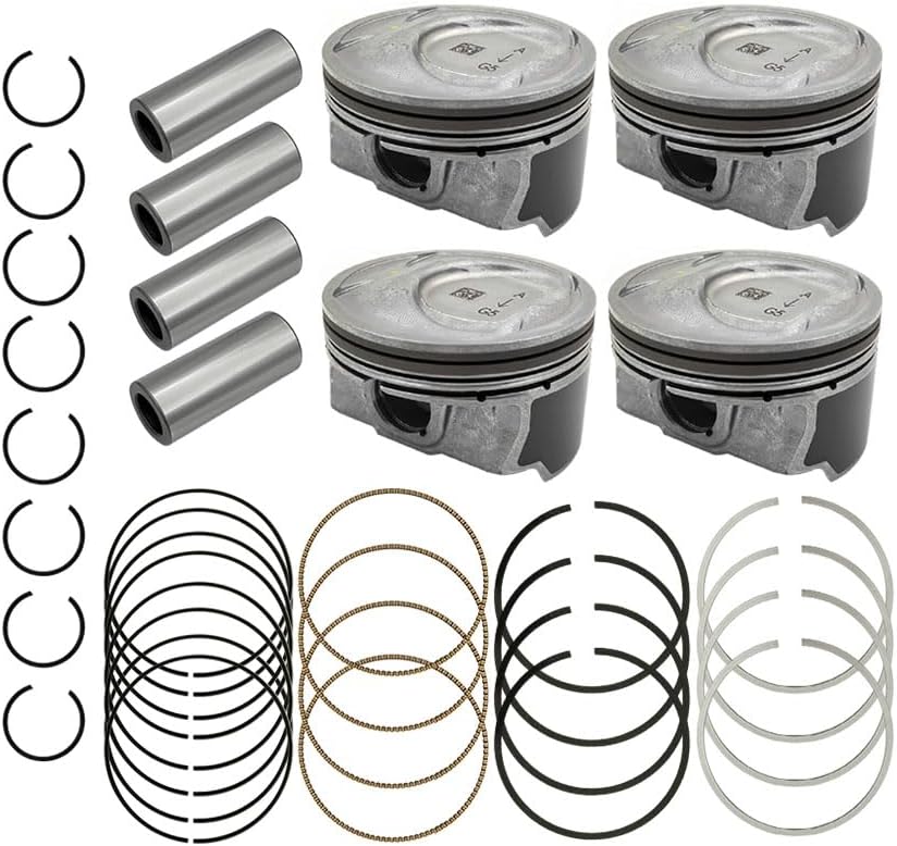 Engine Piston & Pin & Snap Ring Kit STD Compatible with Hyundai/with Sonata/with Kia/with Optima 2.4L 2010-2019, 230402G200 2341025201 2304025200 234102G201