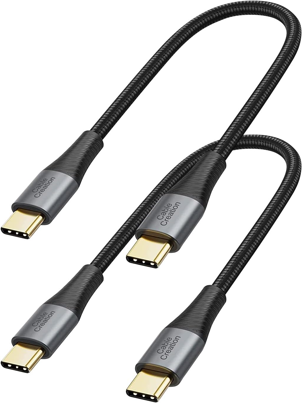 CableCreation 0.8FT USB C to USB C Cable 2 Pack, Type C Fast Charging Compatible with Galaxy S22 Ultra S22 S21 S20 Note 20, MacBook, iPad Mini 6
