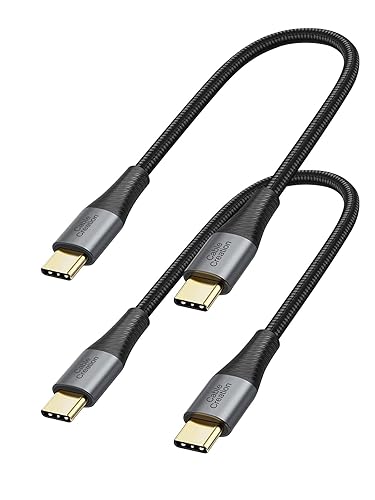 Miniatura 8 de CableCreation Paquete de 2 Cable USB A a C corto de 0.8 pies, cable USB C drable trenzado para Galaxy S23 S23+ S22+ S22 S21 S20, MacBook, iPad Mini