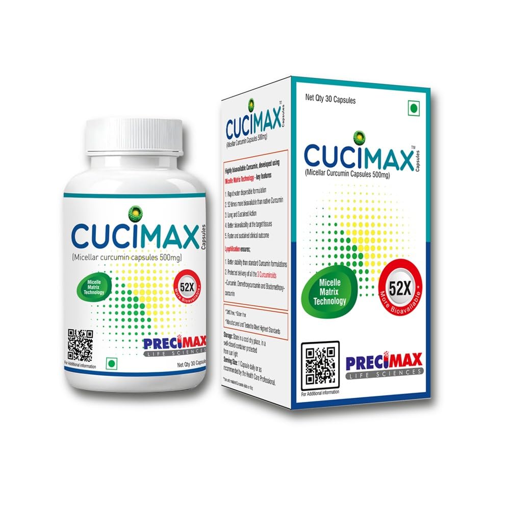PRECIMAX LIFE SCIENCES CUCIMAX Micellar Curcumin capsules 500 mg-image-46