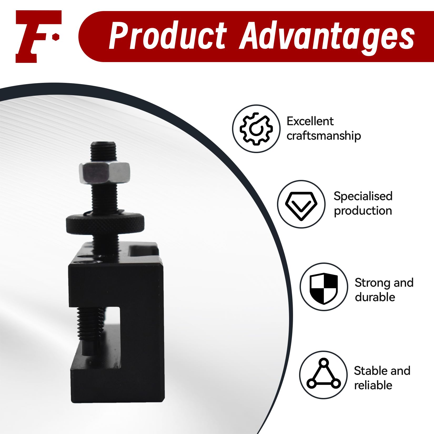 findmall BXA 250-201T Quick Change Tool Post Holder, 10-15 Inch Swing, — Amazon image 5