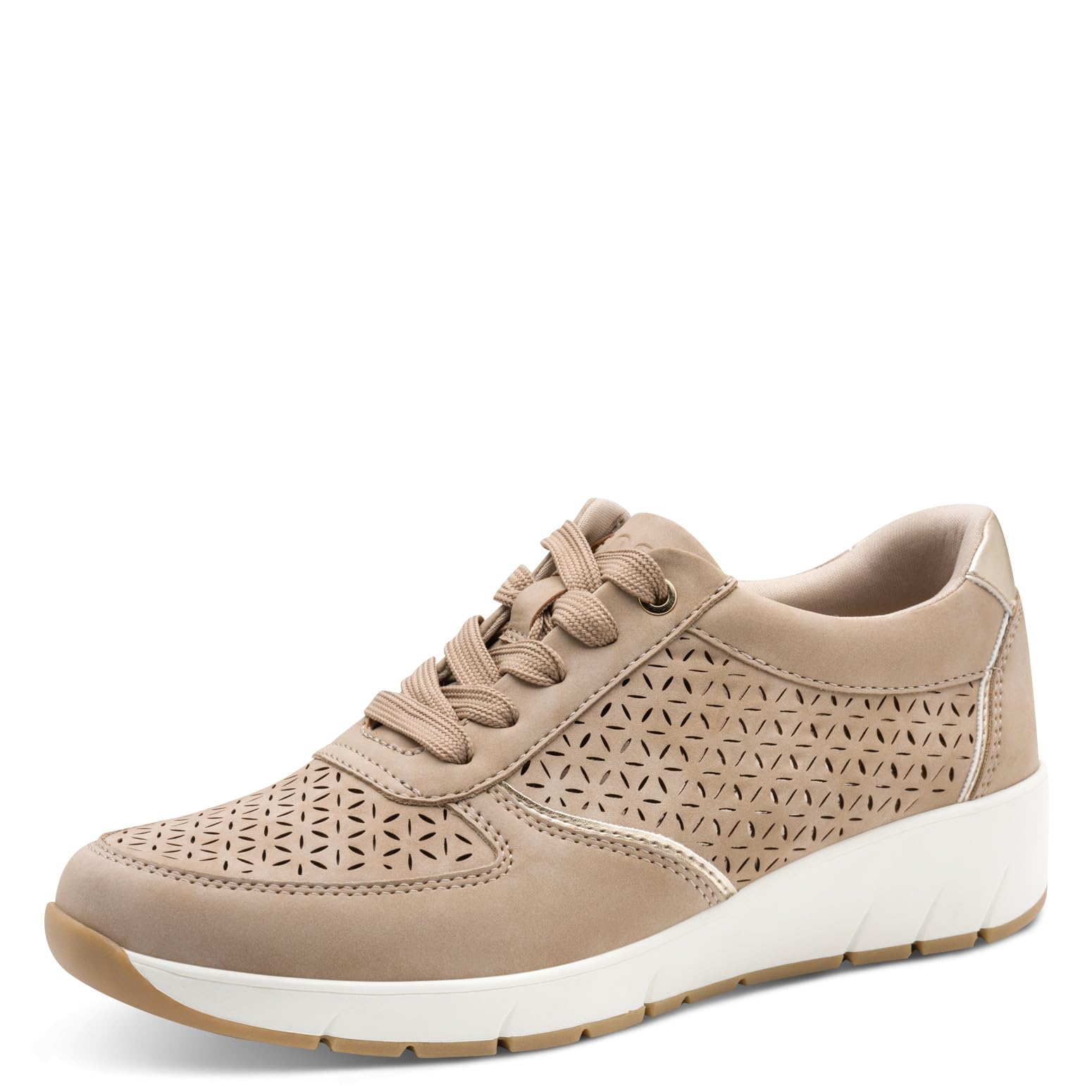 Jana Women's Damen Sneaker Low Vegan 8-23766-46, Taupe, 4 UK