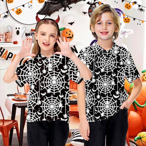 Image of AOBUTE Kids 4th of July Polo American Flag Short Sleeve Button Down Shirts Tops 3-14 Years