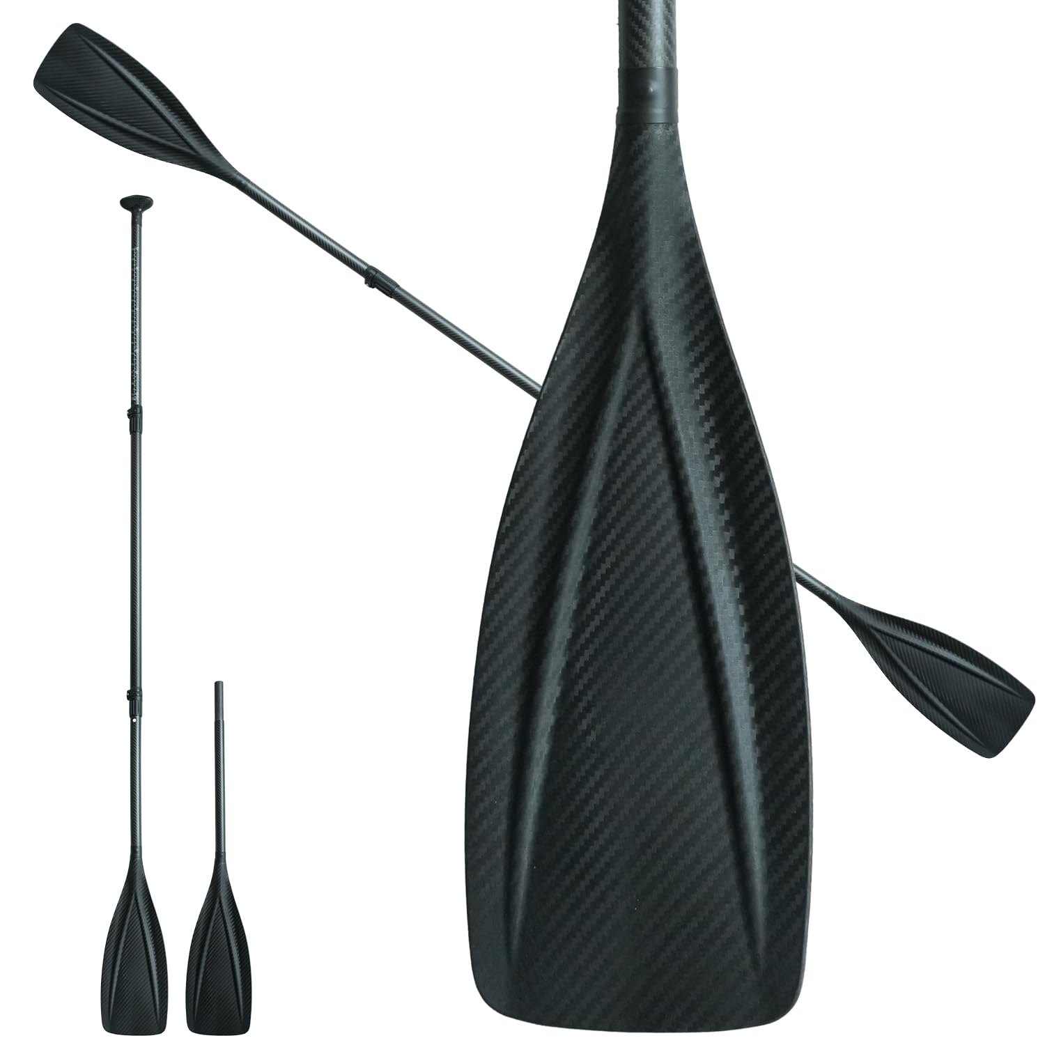 niphean SUP Paddel, Schwimmfähiges Kajak Paddel in 3 oder 4 Abnehmbaren Teilen, Verstellbares Doppelpaddel für SUP (198–218 cm), Robuste Stand up Paddle
