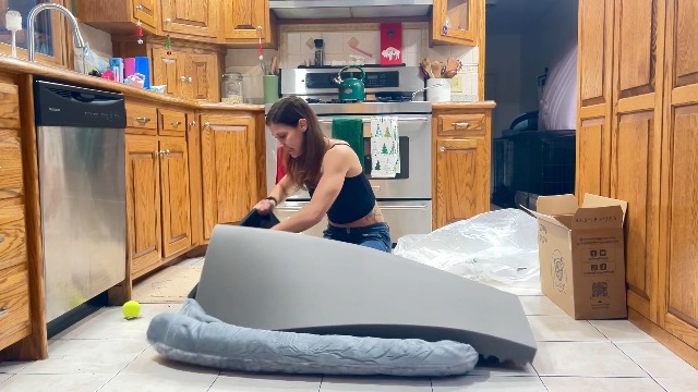 Extra Large Dog Bed, Orthopedic XL Washable Bed for Big Dog Waterproof Pet Couch Sofa Bolster with Removable Cover, Non-Slip Bottom, Tennis Ball Toy, 42x30 - image 8