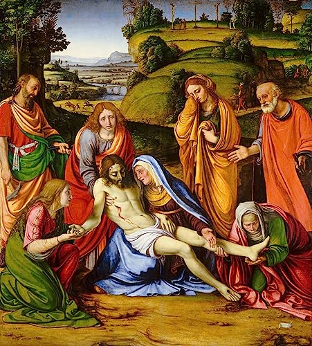 Peinture sur Toile Lamentation d'Andrea Solario 60x90cm pour Chambre