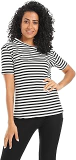 بدي مقلم نص كم ابيض * اسود (ابيض * اسود, XL)