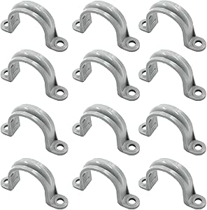 50Pcs 1 Inch PVC Pipe Straps, 2 Holes Plastic Conduit Strap Pipe - View #5