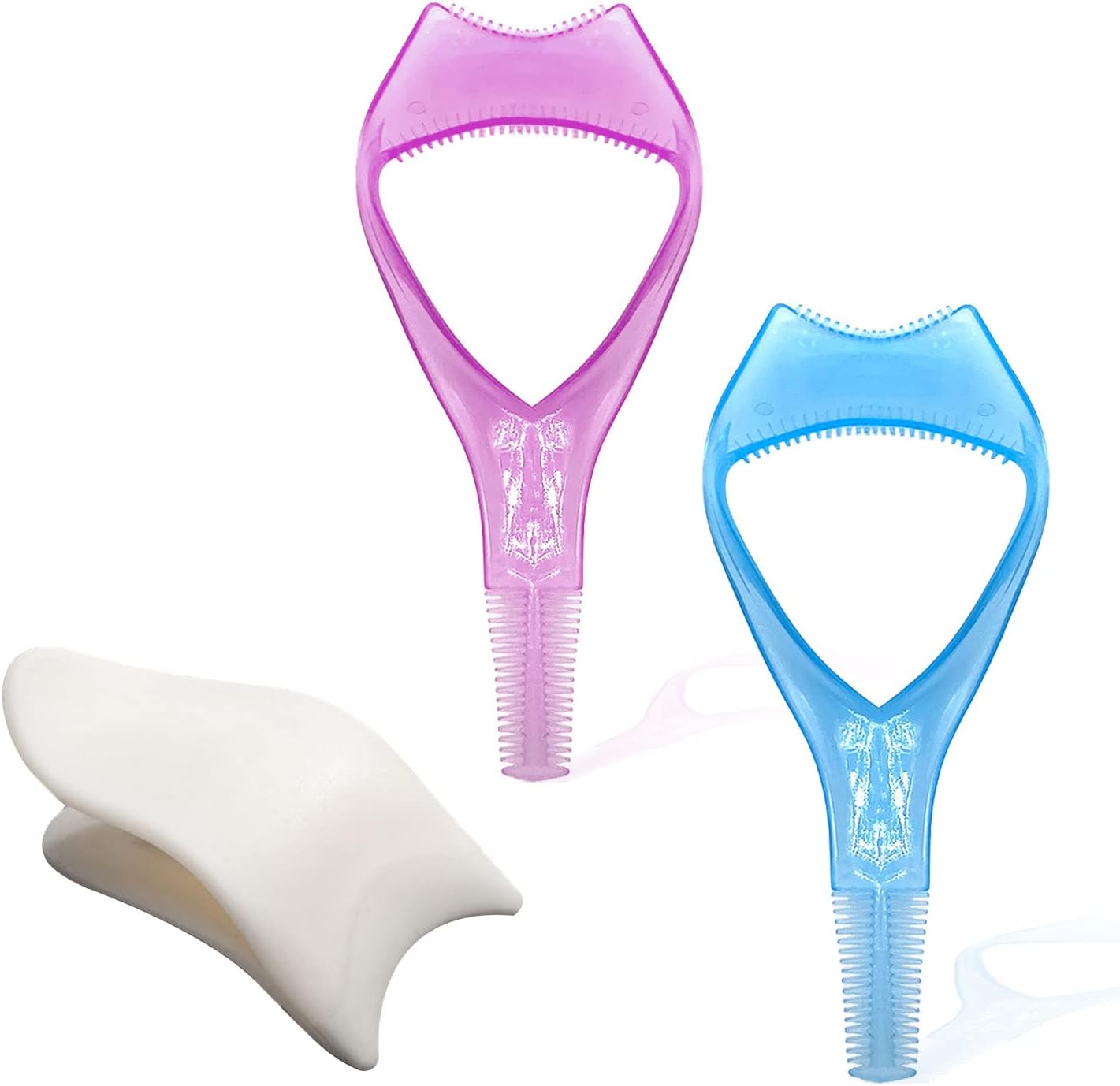 YEJAHYEyelash Brush Tool, Makeup Cosmetic Eyelash Tool, Eyelash Curler, Mascara Guard, Reusable Makeup Helper for Assist Comb Brush Guard Eyelashes