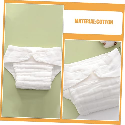 Miniatura 3 de ERINGOGO 5pcs Reusable Cotton Diapers High Absorbency Nappy Liners for Potty Training Swimming White Months Cloth Diaper
