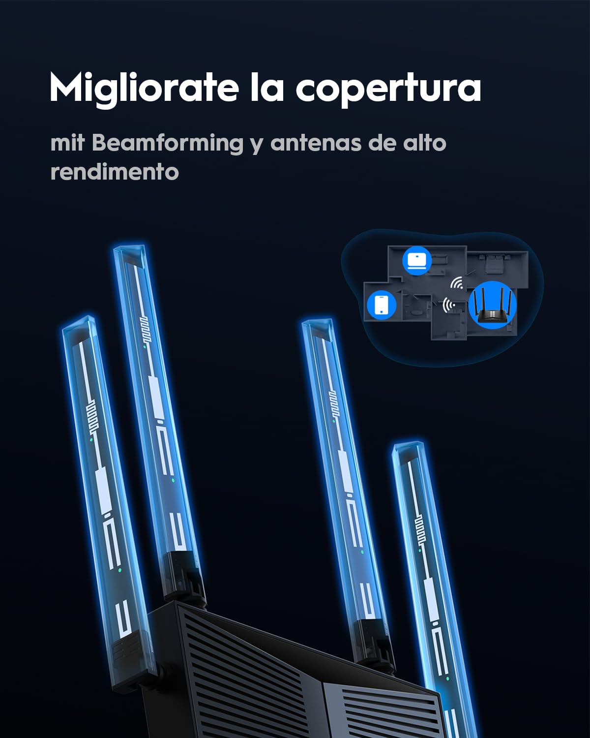 Cudy BE3600 Dualband-WLAN-7-Router, blitzschnelle Geschwindigkeiten, 2,5G-Multi-Gig-Konnektivität, weitreichende Abdeckung, reibungslos und stabil, Cudy Mesh und APP-Unterstützung, WR3600H