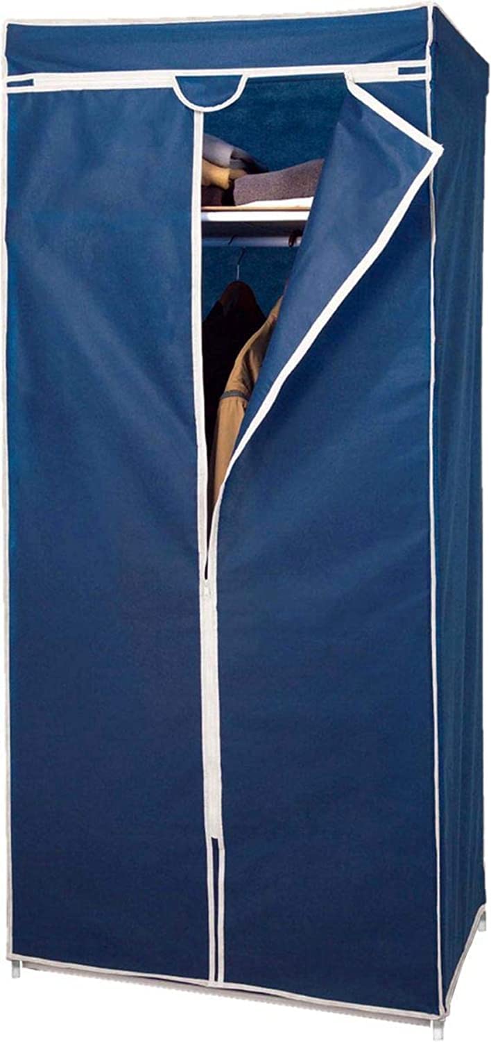 feelings LT shaped non-woven material wardrobe blue color, LC-MW-001