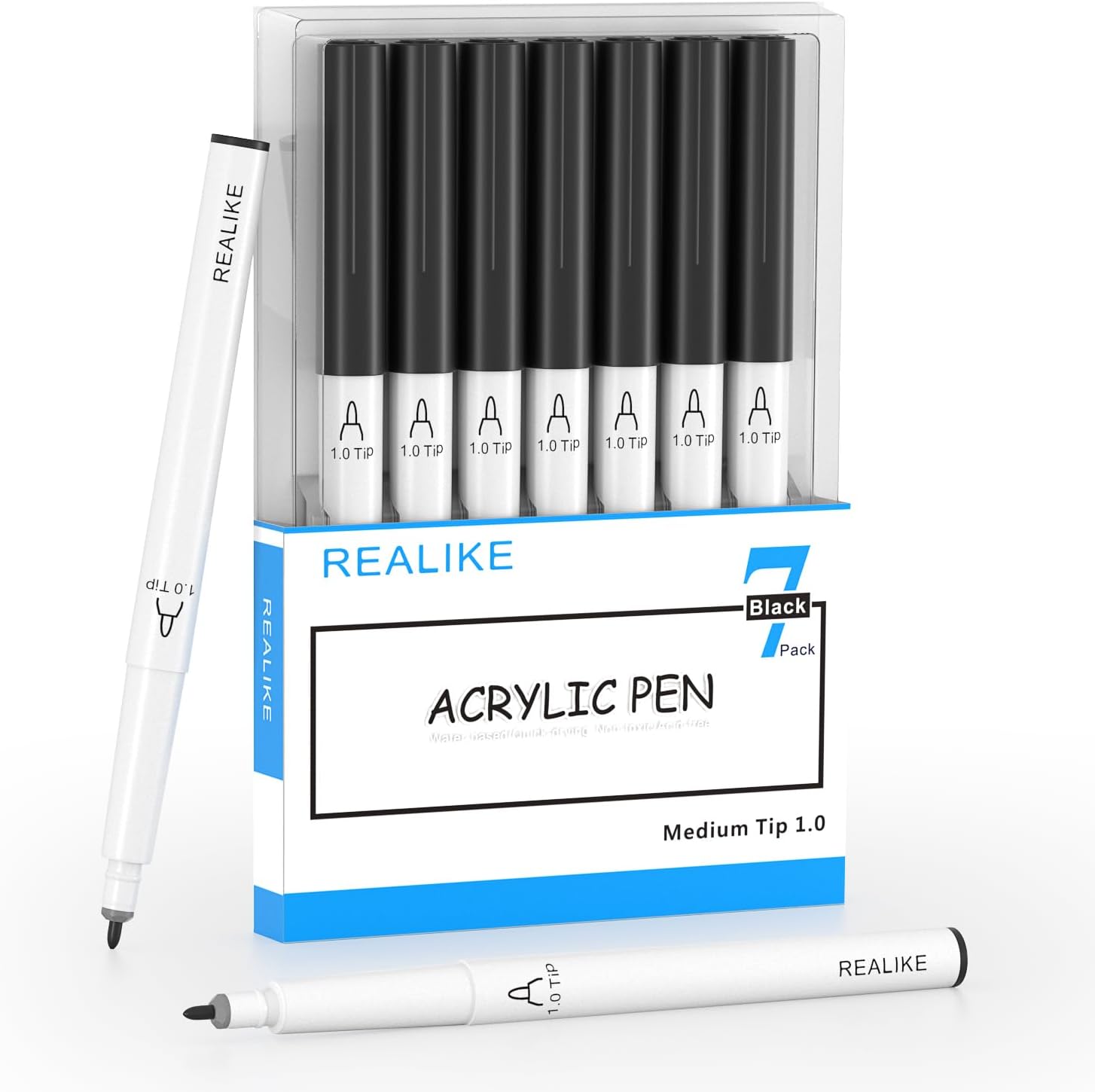 REALIKE Acrylic Metallic Marker Pen Set 1.0mm Tip are compatible with Cricut Maker 3/4 for Drawing Painting Art Supplies