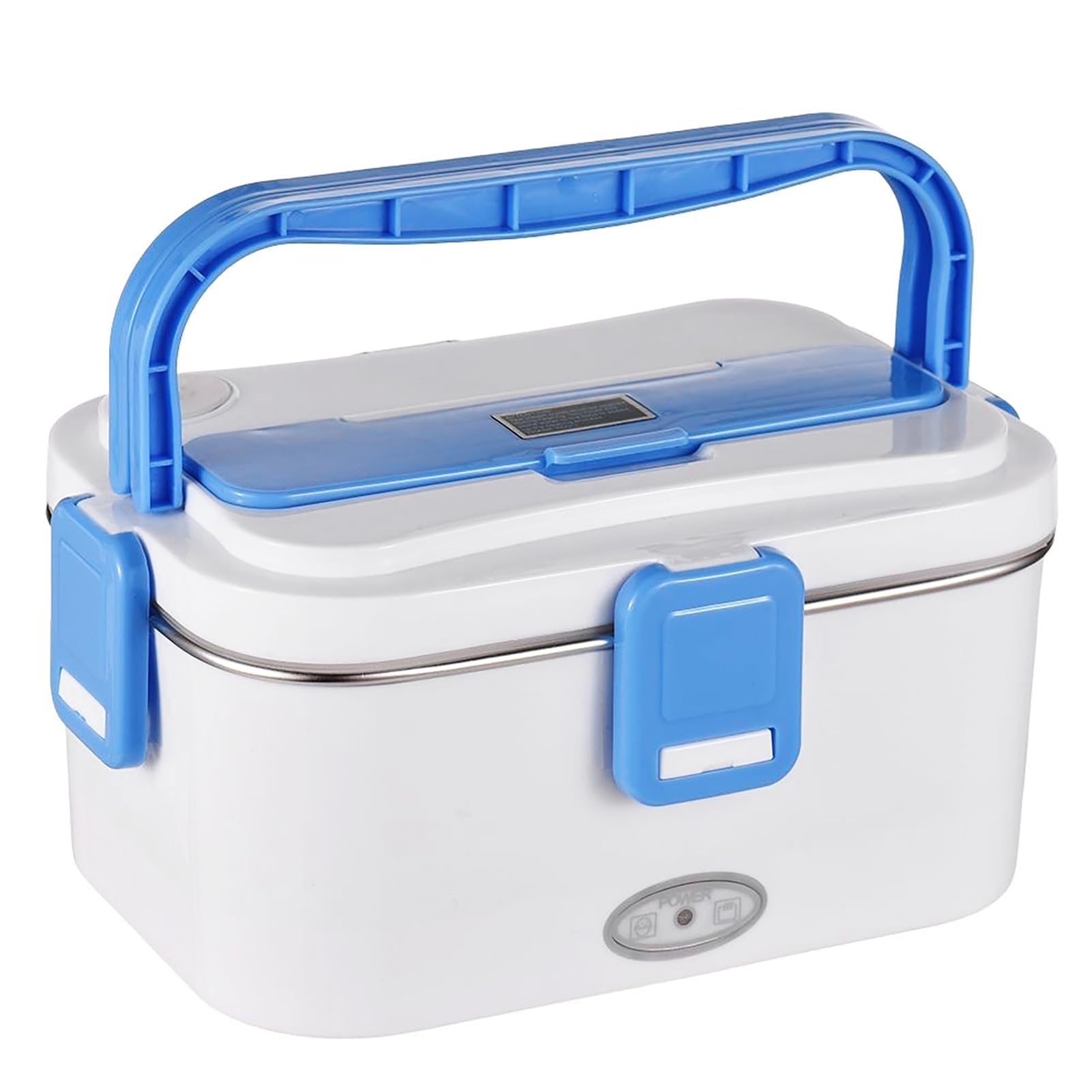 Ejoyous Lunch Box Elettrico, Lunch Box Termico Scaldavivande da 60 W 110/220 V + Interfaccia Doppia Alimentazione 12 V/24 V Fodera in Acciaio Inossidabile da 1,8 L (Spina europea)