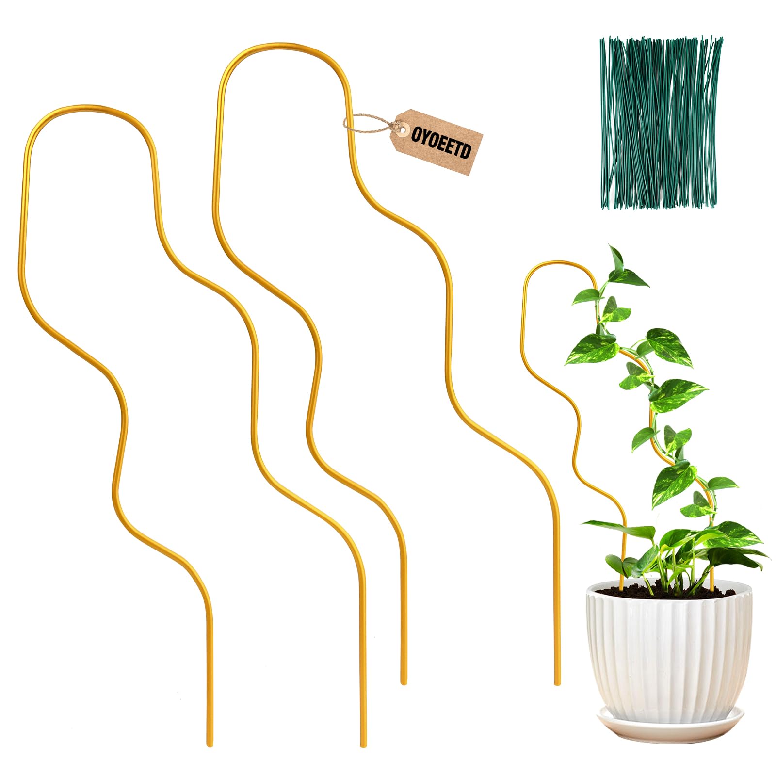 13.4 Inch Small Trellis for Potted Plants, Metal Plant Trellis Indoor