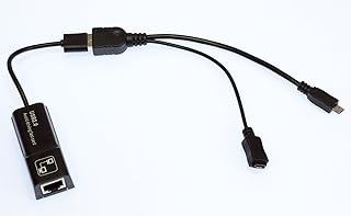 Ethernet Adapter designed for wired Internet to 2nd GEN Fire, 4K & 4K MAX Firesticks, USB Ethernet Speed Up To 100Mbps Adapter Micro USB Power OTG Cable Adapter - Wired Ethernet Connection (Not for Roku)