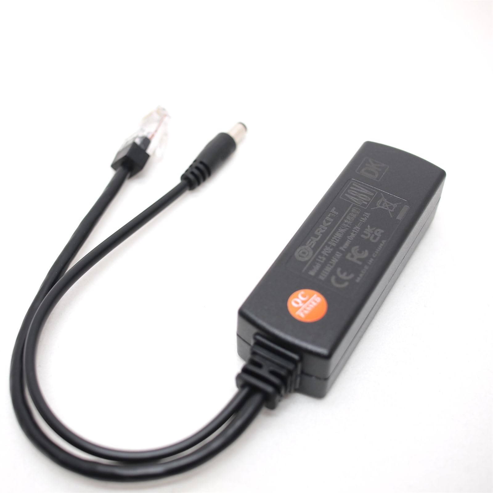 Gigabit Active PoE Splitter Power Over Ethernet 48 V do 12 V 1000 Mb/s