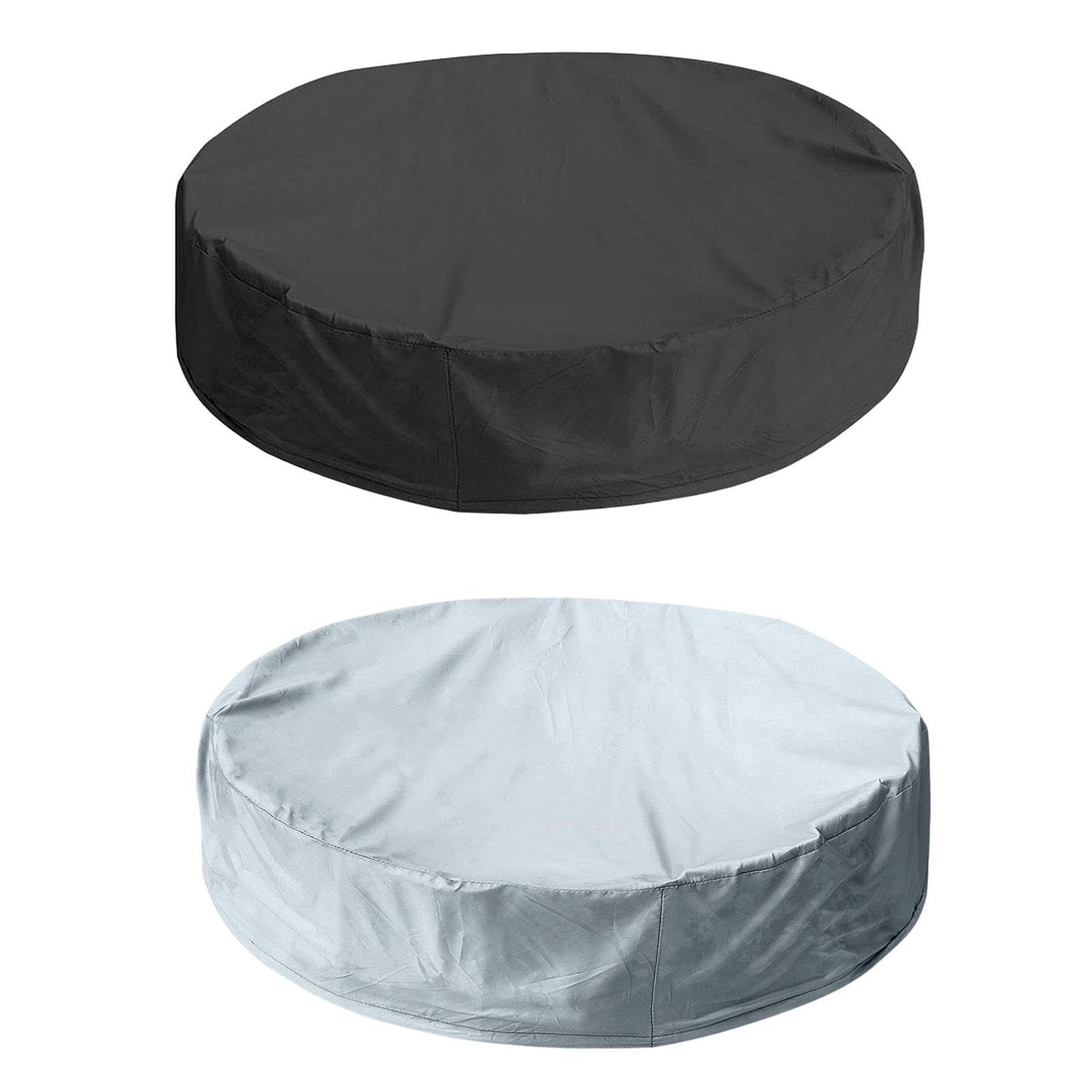 Round Swimming Pool Cover Foldable Protective Shelter for Outdoor Home Beach Black-image-24