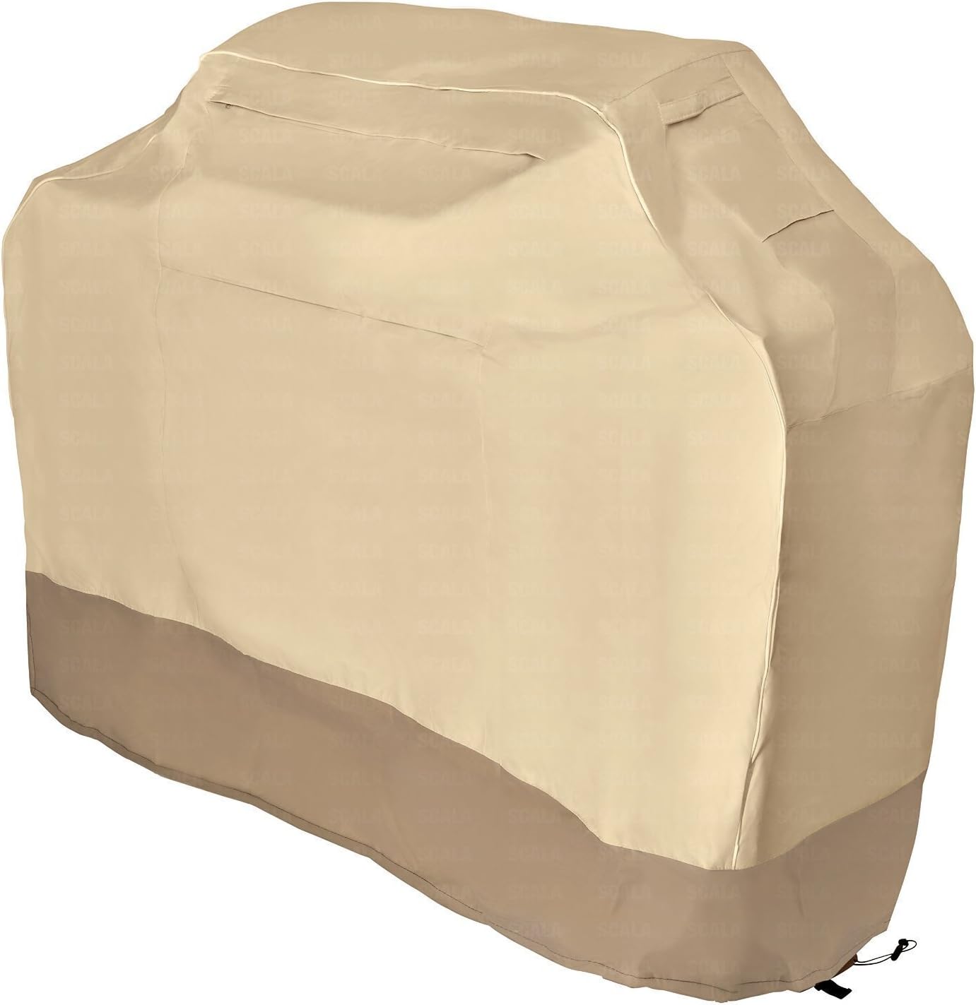 Gas Grill Cover - Barbeque Grill Cover with Padded Handles, Helpful Air Vents (64, Kahki)