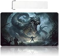 Vista 20 de Tapete de juego MTG cosido de alta calidad con zonas y respaldo de goma antideslizante, tapete de juego TCG para MTG y otros juegos de cartas, Dkt