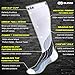 BLITZU Compression Socks 15-20mmHg for Men Women Recovery Running Travel Relief