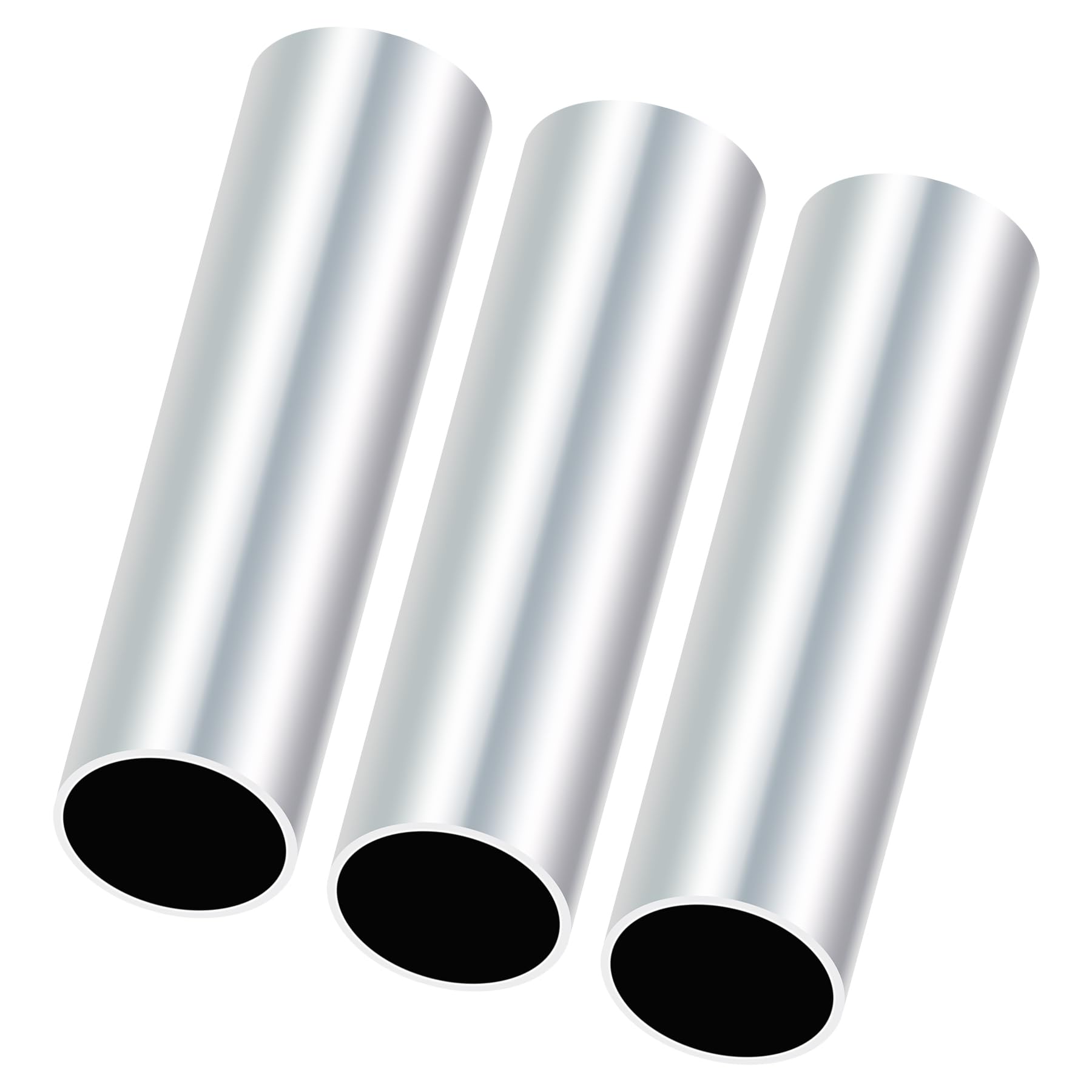 iMeistek 6063 Aluminium Tubes, 26mm OD 24mm ID 150mm Length Seamless Straight Aluminium Round Tubing Pipe for DIY Model,Industrial(3PCS)