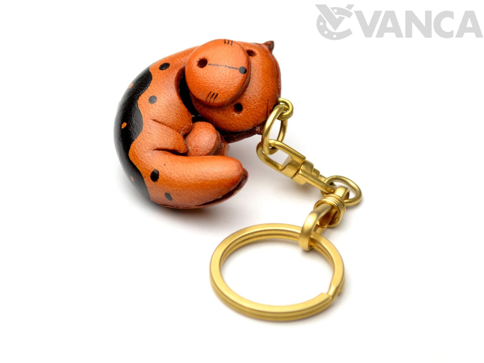 Sea-otter Leather Fish/Sea Animal KH Keychain VANCA CRAFT-Collectible keyring Made in Japan