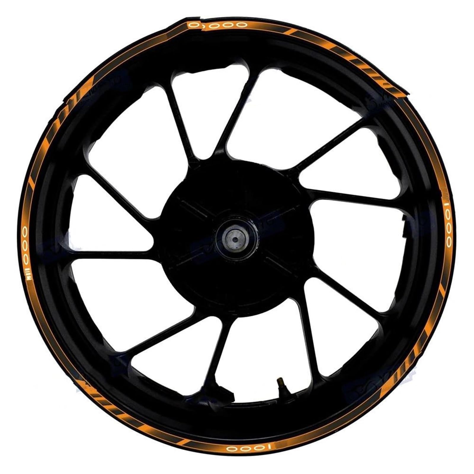 Motorcycle 17 Inch Front and Rear Wheel Sticker Hub Decal Decorative Modified for Kawasaki for Z1000 Rim Stickers Motorbike(Color1)