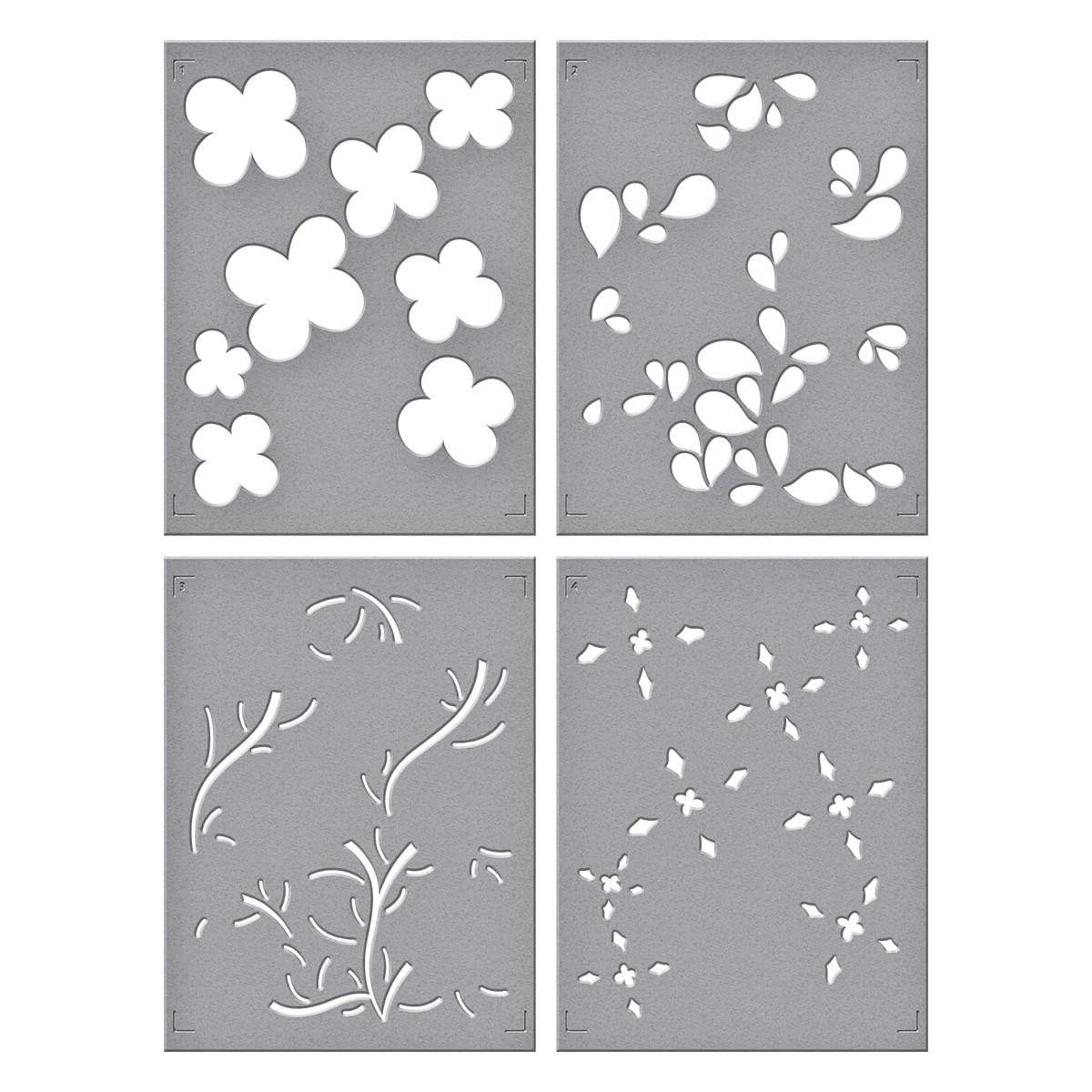 Spellbinders 4-4.5 x 6 Stencils, ONE, Clear - Image 3