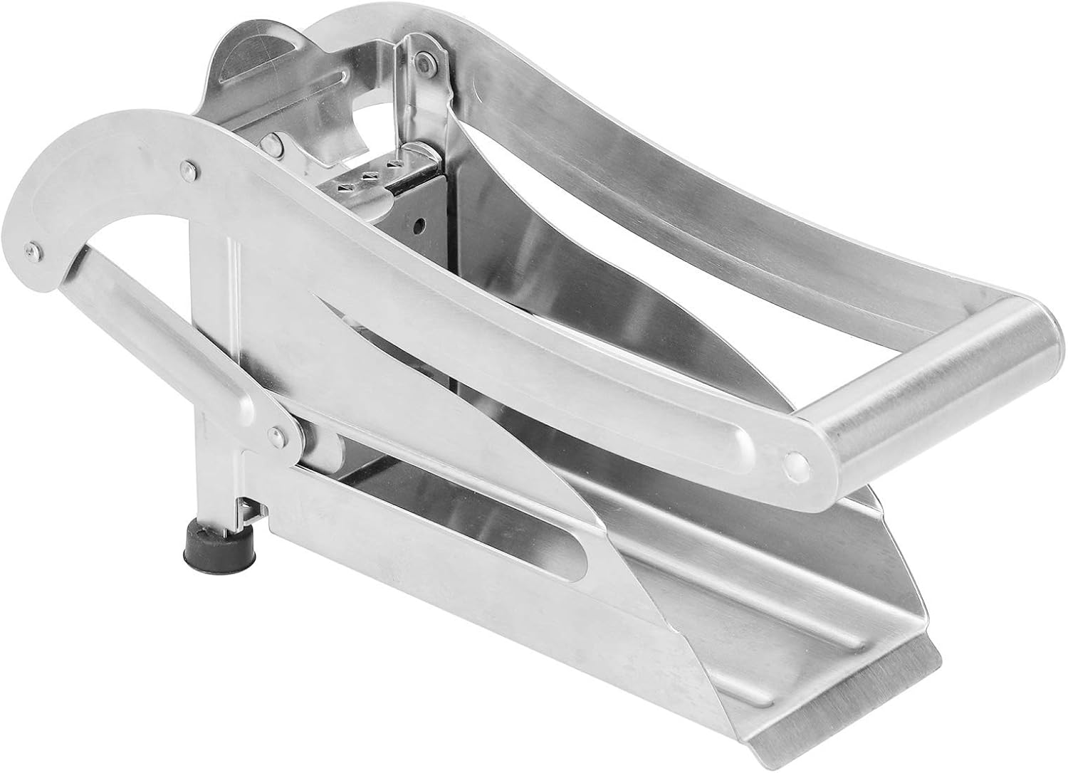 French Fry Cutter Stainless Steel Potato Strip Chopper, 10.2x4.9x3.5in - Durable Material, Multiple Blade Sizes, Easy Home Kitchen Use