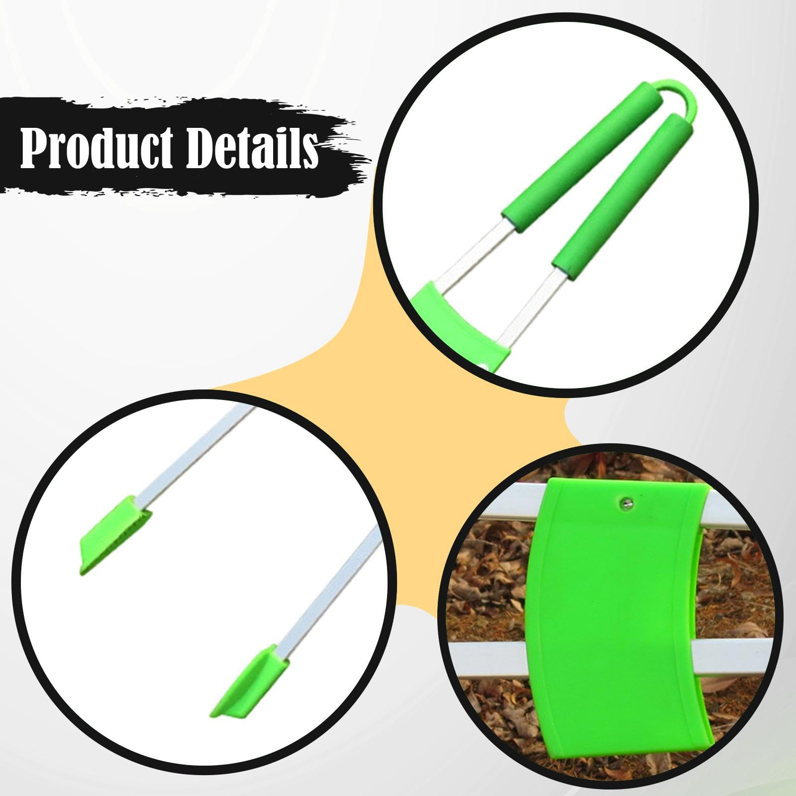Trash Claw Grabber con Mango Largo Pinza Recogedora de Basura Herramienta de Alcance Ergonómica Fabricada en Aleación de Aluminio Adecuada para Limpie, Punta de Goma